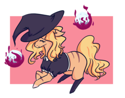 Size: 1125x879 | Tagged: safe, artist:trololohstuffs, oc, oc only, pony, hat, solo, witch, witch hat