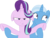 Size: 12726x9724 | Tagged: safe, artist:cyanlightning, starlight glimmer, trixie, pony, unicorn, all bottled up, g4, .svg available, absurd resolution, annoyed, bipedal, c:, duo, faic, female, floppy ears, frown, lidded eyes, mare, missing accessory, simple background, smiling, starlight glimmer is not amused, transparent background, trixie's puppeteering, unamused, underhoof, vector