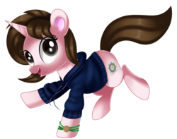 Size: 2511x1976 | Tagged: safe, artist:ilynalta, oc, oc only, oc:ily, pony, unicorn, clothes, cute, female, happy, hoodie, mare, simple background, solo, transparent background