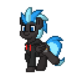 Size: 240x240 | Tagged: safe, oc, oc only, oc:nimbus, pony, pony town, animated, clothes, gif, hoodie, trotting