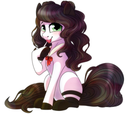 Size: 5477x4961 | Tagged: safe, artist:elskafox, oc, oc only, earth pony, pony, absurd resolution, candy, female, food, lollipop, mare, simple background, sitting, solo, transparent background