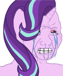 Size: 633x758 | Tagged: safe, starlight glimmer, g4, 4chan, angry, crying, male, meme, solo, tfw, wojak