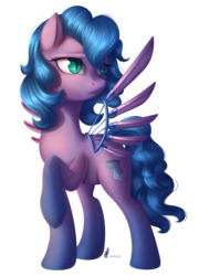 Size: 1800x2500 | Tagged: safe, artist:divlight, oc, oc only, oc:cyan night, pony, artificial wings, augmented, female, mare, mechanical wing, simple background, solo, transparent background, wings