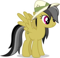 Size: 7000x6783 | Tagged: safe, artist:luckreza8, daring do, pegasus, pony, g4, .svg available, absurd resolution, female, hat, mare, simple background, smiling, solo, transparent background, vector