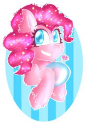Size: 1684x2382 | Tagged: safe, artist:darkestsunset, pinkie pie, earth pony, pony, g4, balloon, colored pupils, female, smiling, solo