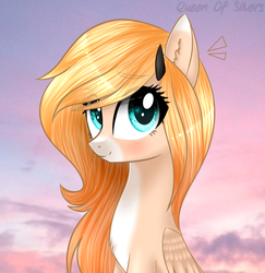 Size: 1009x1038 | Tagged: safe, artist:queenofsilvers, oc, oc only, pegasus, pony, commission, cute, female, glasses, looking at you, mare, smiling, solo