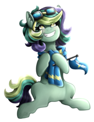 Size: 1312x1687 | Tagged: safe, artist:monnarcha, oc, oc only, oc:aurora apple, pony, excited, female, magical lesbian spawn, mare, next generation, offspring, parent:applejack, parent:rainbow dash, parents:appledash, simple background, smiling, solo, transparent background