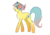 Size: 1723x1200 | Tagged: safe, artist:waackery, oc, oc only, oc:spongy spong, earth pony, pony, earth pony oc, female, flower, flower in hair, mare, open mouth, signature, simple background, smiling, solo, transparent background