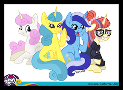 Size: 948x695 | Tagged: safe, artist:rem-ains, lemon hearts, minuette, moondancer, twinkleshine, pony, amending fences, g4, blushing, blushing profusely, card, crying, my little pony create a card, my little pony create a card contest