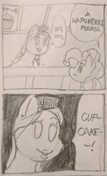 Size: 734x1200 | Tagged: safe, artist:famii, pinkie pie, g4, :3, bkub, comic, pop team epic