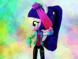 Size: 297x225 | Tagged: safe, artist:whatthehell!?, edit, twilight sparkle, equestria girls, g4, animated, doll, equestria girls minis, eqventures of the minis, female, funny, gif, parody, photo, toy