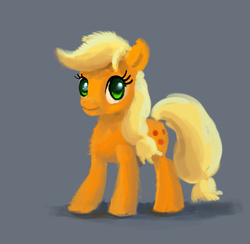 Size: 1240x1209 | Tagged: safe, artist:xbi, applejack, earth pony, pony, g4, female, fluffy, simple background, solo