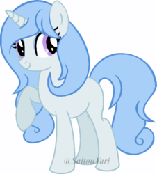 Size: 600x663 | Tagged: safe, artist:t-aroutachiikun, oc, oc only, oc:beaute magique, pony, unicorn, base used, female, mare, offspring, parent:fancypants, parent:fleur-de-lis, parents:fancyfleur, raised hoof, simple background, solo, transparent background