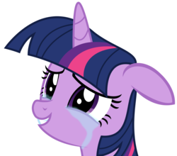 Size: 3591x3156 | Tagged: safe, artist:sketchmcreations, twilight sparkle, alicorn, pony, celestial advice, g4, crying, female, floppy ears, high res, simple background, smiling, solo, tears of joy, transparent background, twilight sparkle (alicorn), vector