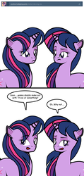 Size: 468x985 | Tagged: safe, artist:dekomaru, twilight sparkle, pony, tumblr:ask twixie, g4, self ponidox