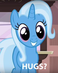 Size: 520x652 | Tagged: safe, trixie, pony, unicorn, all bottled up, g4, bronybait, female, hug request, mare, solo