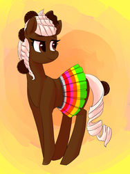 Size: 900x1200 | Tagged: safe, artist:passigcamel, oc, oc only, earth pony, pony, female, looking back, mare, solo