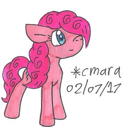 Size: 645x640 | Tagged: safe, artist:cmara, pinkie pie, g4, female, solo, traditional art