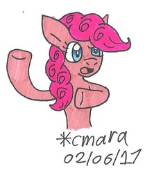 Size: 534x601 | Tagged: safe, artist:cmara, pinkie pie, g4, female, solo, traditional art