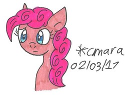 Size: 645x491 | Tagged: safe, artist:cmara, pinkie pie, g4, female, solo, traditional art