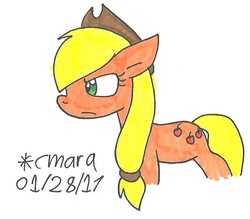 Size: 744x651 | Tagged: safe, artist:cmara, applejack, g4, female, solo, traditional art