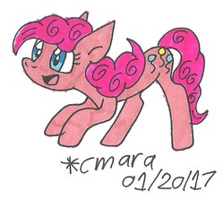 Size: 661x590 | Tagged: safe, artist:cmara, pinkie pie, earth pony, pony, g4, female, solo, traditional art