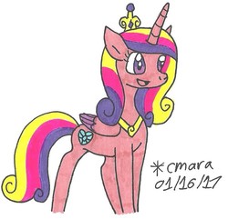 Size: 783x756 | Tagged: safe, artist:cmara, princess cadance, pony, g4, female, solo, traditional art