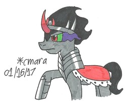 Size: 838x684 | Tagged: safe, artist:cmara, king sombra, pony, g4, male, solo, traditional art