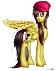 Size: 952x1200 | Tagged: safe, artist:dubala, oc, oc only, pegasus, pony, beanie, female, hat, mare, simple background, solo, transparent background
