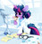 Size: 920x982 | Tagged: safe, artist:tomatocoup, sci-twi, twilight sparkle, pony, unicorn, equestria girls, g4, bandage, bipedal, bipedal leaning, caffeine, chemistry, clothes, coffee, cup, cute, drinking, ear fluff, equestria girls ponified, female, glasses, glasses off, glowing horn, horn, lab coat, laboratory, leaning, licking, magic, mare, messy mane, molecule, ponified, ponified humanized pony, post-transformation, science, smoke, solo, telekinesis, tongue out, transformation, twiabetes, unicorn sci-twi, unicorn twilight