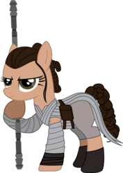 Size: 1712x2412 | Tagged: safe, artist:sonofaskywalker, pony, ponified, rey, solo, star wars, star wars: the force awakens