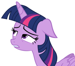 Size: 3916x3456 | Tagged: safe, artist:sketchmcreations, twilight sparkle, alicorn, pony, celestial advice, g4, floppy ears, frown, high res, simple background, transparent background, twilight sparkle (alicorn), vector