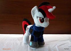 Size: 800x578 | Tagged: safe, artist:egalgay, oc, oc only, oc:blackjack, pony, fallout equestria, handmade, irl, photo, plushie