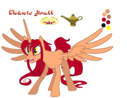 Size: 1600x1231 | Tagged: safe, artist:johnathon-matthews, oc, oc only, oc:khunis jirall, alicorn, genie, pony, base used, crown, jewelry, lamp, male, reference sheet, regalia, simple background, solo, stallion, transparent background