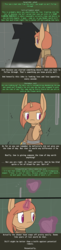 Size: 500x2059 | Tagged: safe, artist:erthilo, oc, oc only, oc:sierra scorch, pony, unicorn, fallout equestria, clothes, cyoa, fallout, female, long ears, magic, stablequest, text