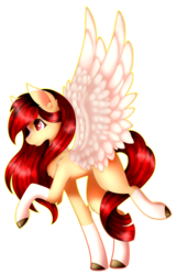 Size: 1783x2767 | Tagged: safe, artist:enghelkitten, oc, oc only, oc:yeri, pegasus, pony, colored wings, female, mare, raised hoof, raised leg, simple background, solo, transparent background