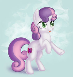 Size: 1024x1087 | Tagged: safe, artist:gracewolf, sweetie belle, pony, unicorn, g4, female, filly, rearing, solo