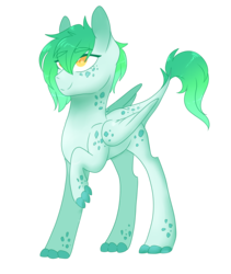 Size: 2470x2920 | Tagged: safe, artist:kittii-kat, oc, oc only, oc:peppermint, dracony, hybrid, female, high res, simple background, solo, transparent background