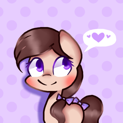 Size: 512x512 | Tagged: safe, artist:yandereyani, oc, oc only, earth pony, pony, female, heart, mare, solo