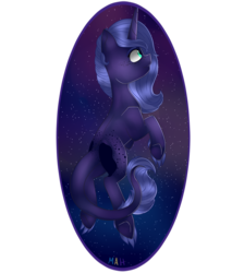 Size: 1700x1900 | Tagged: safe, artist:mah521, oc, oc only, oc:stellar, dracony, hybrid, female, interspecies offspring, night, offspring, parent:princess luna, parent:spike, parents:spiluna, solo