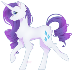 Size: 1024x1003 | Tagged: safe, artist:m-d-p-gamermlp, rarity, pony, unicorn, chest fluff, ear fluff, female, fluffy, lipstick, mare, raised hoof, simple background, solo, white background