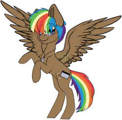 Size: 5160x5100 | Tagged: safe, artist:maximkoshe4ka, oc, oc only, pony, absurd resolution, female, mare, rainbow hair, rearing, simple background, solo, transparent background