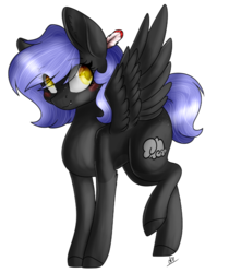 Size: 1024x1221 | Tagged: safe, artist:alithecat1989, artist:ohhoneybee, oc, oc only, oc:cloudy night, pony, collaboration, open collaboration, solo