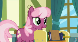 Size: 852x468 | Tagged: safe, screencap, cheerilee, earth pony, pony, a flurry of emotions, g4, book, bookshelf, female, solo