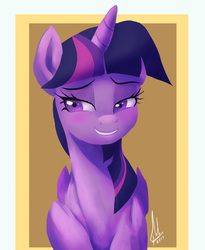 Size: 837x1019 | Tagged: safe, artist:grissaecrim, twilight sparkle, alicorn, pony, g4, female, mare, smiling, solo, twilight is bae, twilight sparkle (alicorn)