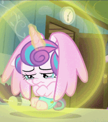 Size: 424x478 | Tagged: safe, screencap, princess flurry heart, alicorn, pony, a flurry of emotions, g4, season 7, animated, baby, baby pony, cloth diaper, cropped, crying, diaper, female, gif, magic bubble, offscreen character, ponyville hospital, sad, safety pin, solo focus, teary eyes, twilight sparkle (alicorn)