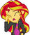 Size: 208x242 | Tagged: safe, edit, sunset shimmer, comic:a new change, equestria girls, g4, bad edit, implied mood swing, pregnant, pregnant edit
