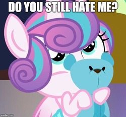 Size: 514x477 | Tagged: safe, edit, edited screencap, screencap, princess flurry heart, pony, a flurry of emotions, g4, cropped, cute, female, flurrybetes, meme, plushie, solo, teddy bear, toy