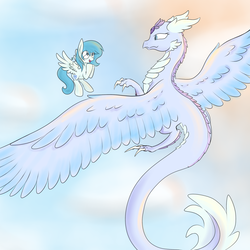 Size: 1280x1280 | Tagged: safe, artist:stormer, oc, oc only, dragon, pegasus, pony, spread wings, wings