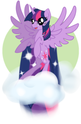 Size: 1255x1920 | Tagged: safe, artist:stormer, twilight sparkle, alicorn, pony, g4, cloud, female, simple background, solo, spread wings, twilight sparkle (alicorn), wings
